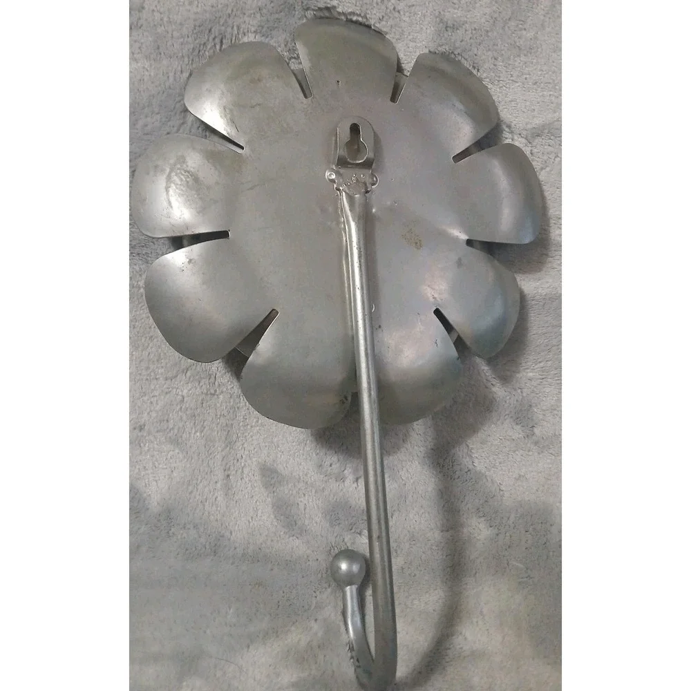 Metal Flower Wall Hook Hanger Coat Robe Towel Hat Floral‎ 3D Art Design READ
